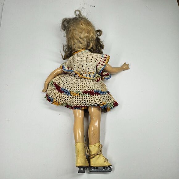 Sonja Henie Ice Skater Vintage Composition Doll 16" 1940s - Picture 9 of 13